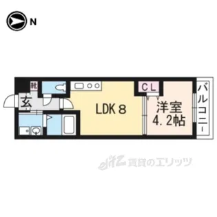 サクシード伏見車町1st【3階】の間取り