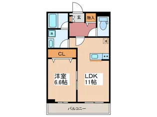 ゆめの樹五番館【2階】の間取り