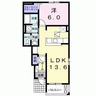 サニーレジデンス西三国F【1階】の間取り