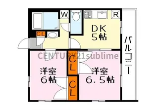 レオパレスエスペランザ【2階】の間取り