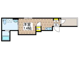 ブラックキューブ横浜橋【3階】の間取り