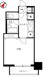 パークウェル神楽坂弐番館【5階】の間取り