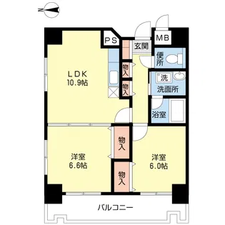 プラセール竹ノ塚【8階】の間取り