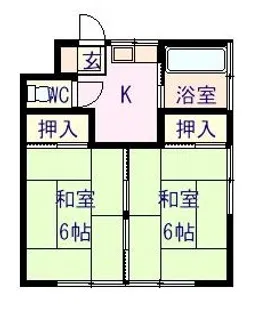 星ヶ丘ハイツI【2階】の間取り