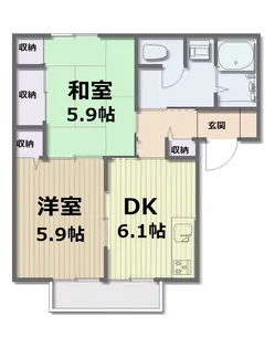フラワーレジデンスM 【C棟】【1階】の間取り