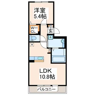 R・ブラウン【2階】の間取り
