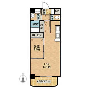 エルシャトー【4階】の間取り