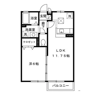 山梨県甲府市国母1【アパート】の間取り