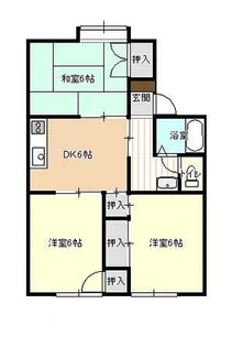 飯野ハイツ【1階】の間取り