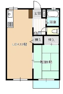 ハイツサンテルヌマB【1階】の間取り