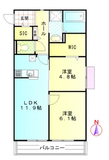 CASA GRANDE IZAWA【1階】の間取り