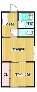 Kハイツ高尾【1階】の間取り