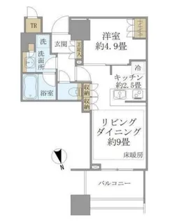 白金ザ・スカイ East【17階】の間取り