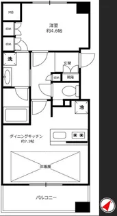 クレアシティ神楽坂・若宮町【3階】の間取り