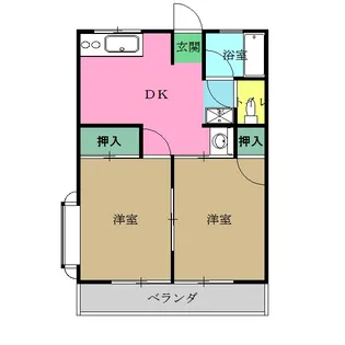 シティーハイム サニープレス【2階】の間取り
