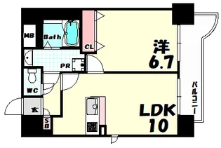 1LDKの間取り画像