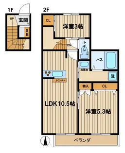 ウインクアウル【2階】の間取り