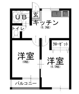 北藤ハイツII【2階】の間取り