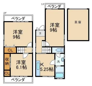 大阪府枚方市藤阪元町3【一戸建】の間取り