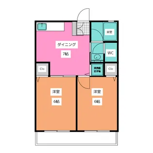 シティハイム小松原【2階】の間取り