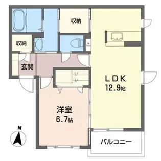 プロムナード南ケ丘A【2階】の間取り