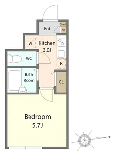 ROW HOUSE 南蒲田【1階】の間取り