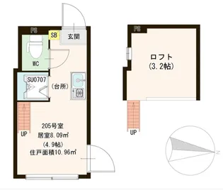 東京都豊島区長崎2【アパート】の間取り