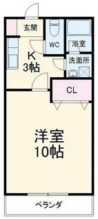 クレール新富【1階】の間取り