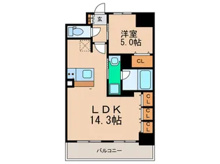 エステムプラザ梅田【7階】の間取り