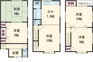 京都府京都市右京区太秦木ノ下町【一戸建】の間取り