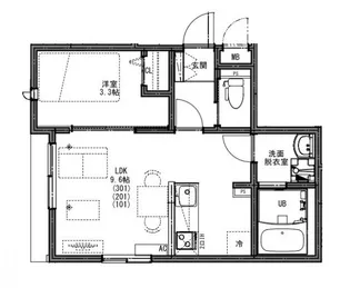 埼玉県上尾市愛宕1【アパート】の間取り