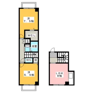 ヴィラ南明【3階】の間取り