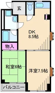 アパルトマントロワバレー・サントル【5階】の間取り