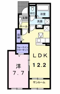 カリーノ リヴェルタ【1階】の間取り