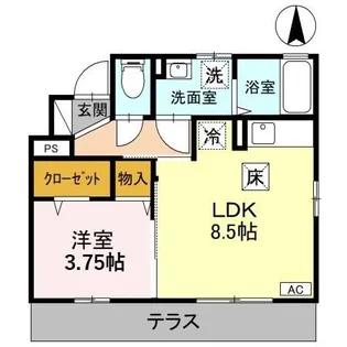 ヴィエルジュ【1階】の間取り