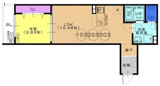 F+style常磐町(エフプラススタイルトキワチョウ)【3階】の間取り