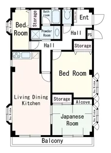 センターハイツB【2階】の間取り