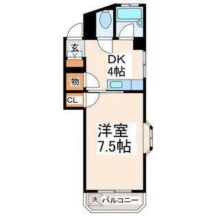 ラフォーレ4番館【3階】の間取り