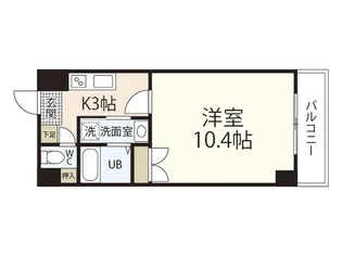 コーポPALIII【5階】の間取り