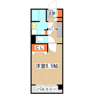 リビングステージ広瀬川【7階】の間取り