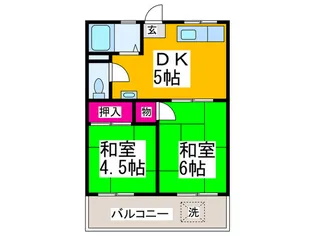 山内ハイツ【2階】の間取り