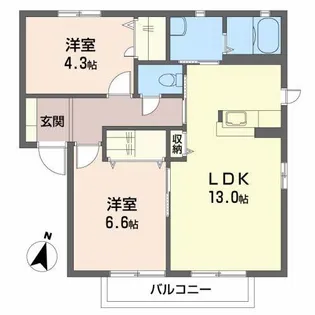 ソレアードIII【1階】の間取り