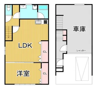西昆陽ガレージハウスの間取り
