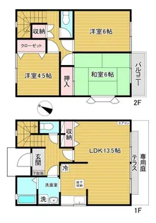 神奈川県横浜市都筑区牛久保2【一戸建】の間取り