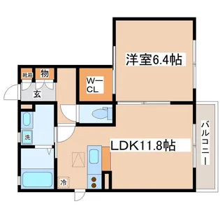 メゾン・ボアジュイール【1階】の間取り