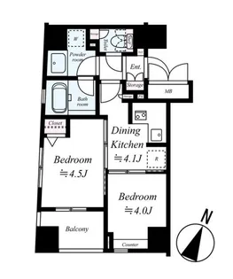 レックス赤坂レジデンス【5階】の間取り