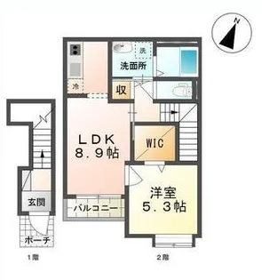 山形県山形市南原町1【アパート】の間取り