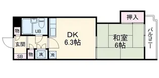 サクマ寺谷ビル【4階】の間取り