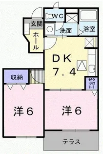 サンブライト ハイツ【1階】の間取り