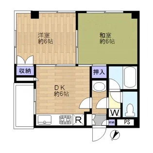 晴花マンション【1階】の間取り